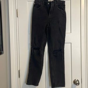 Abercrombie 90’s straight ultra high rise jeans - Size 27/4 Black
